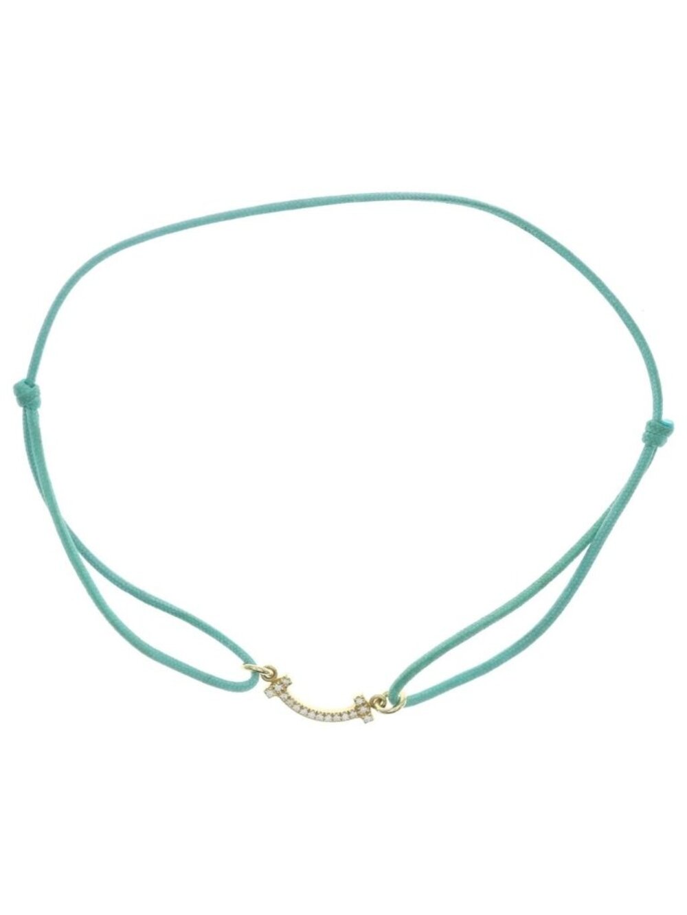 Tiffany & Co T Smile Diamond Bracelet Gold